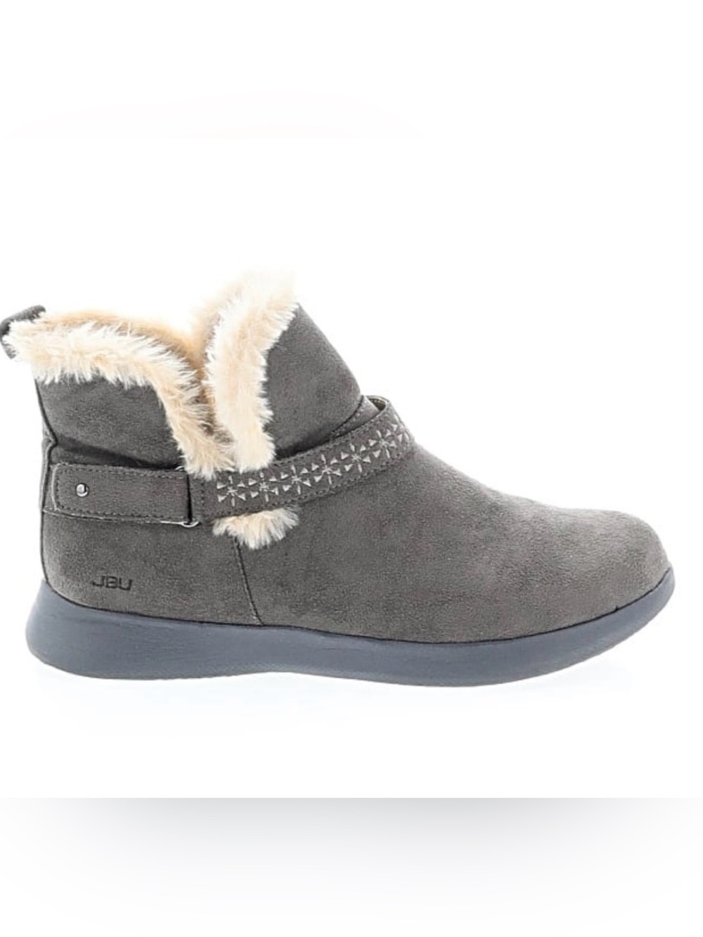 JBU by Jambu Womens size 8 Grey Nomadic Faux Fur Lined cozy Ankle Boots bootie